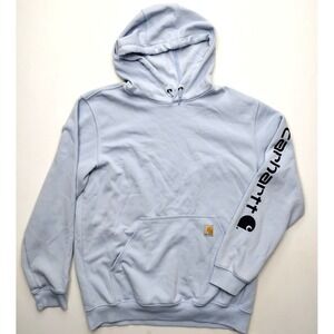 Carhartt Mens Early Fog Baby Blue Hoodie Large Relaxed Fit k288